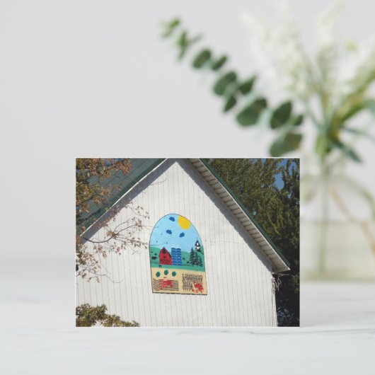 Ein Spaß-Stall-Quilt Postkarte (Stehend Vorderseite)