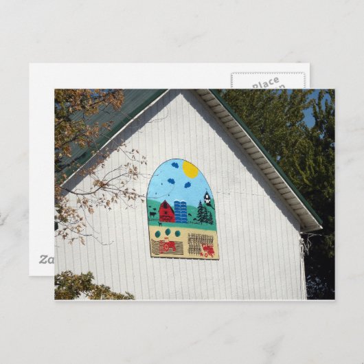 Ein Spaß-Stall-Quilt Postkarte (Vorne/Hinten)