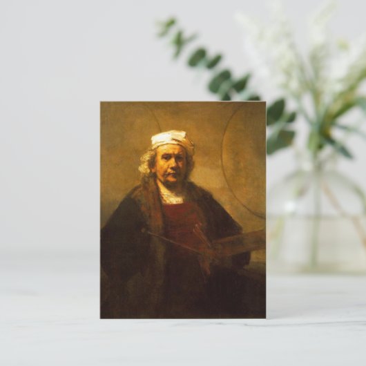 Ein spätes Selbstprotrait von Rembrandt aus einer  Postkarte (Stehend Vorderseite)