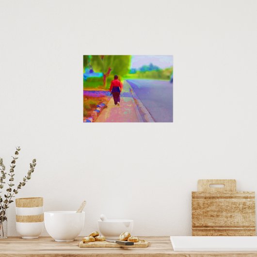 Ein Spazierengemälde Poster (Küche)