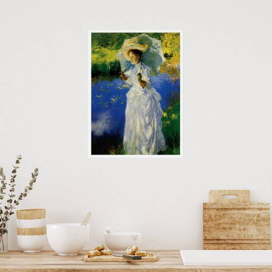 Ein Spaziergang am Morgen Poster (Küche)