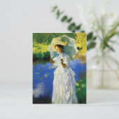 Ein Spaziergang am Morgen Postkarte (Stehend Vorderseite)