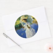 Ein Spaziergang am Morgen Runder Aufkleber (Umschlag)