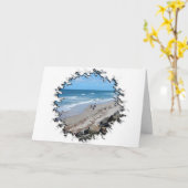 Ein Spaziergang auf der Beach Birthday Card Karte (Gelbe Blume)