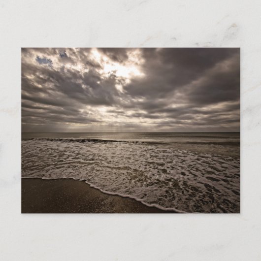 Ein Spaziergang auf der Strandpostkarte Feiertagspostkarte (Vorderseite)