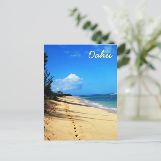 Ein Spaziergang auf Oahu Postkarte (Stehend Vorderseite)