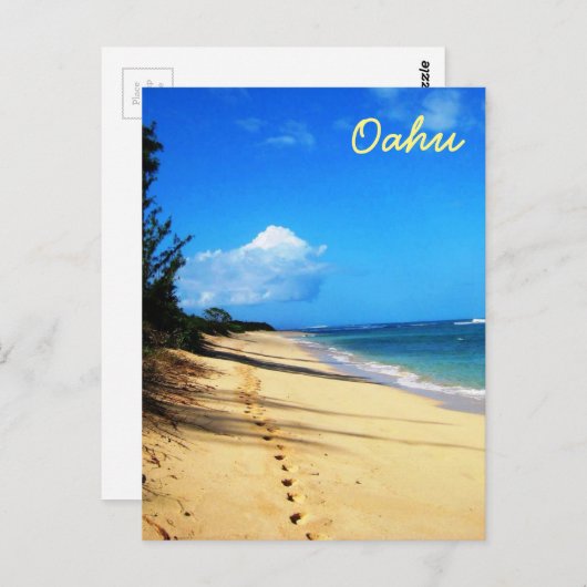 Ein Spaziergang auf Oahu Postkarte (Vorne/Hinten)
