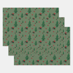Ein Spaziergang durch das Set des Holzumschlagpapi Geschenkpapier Set