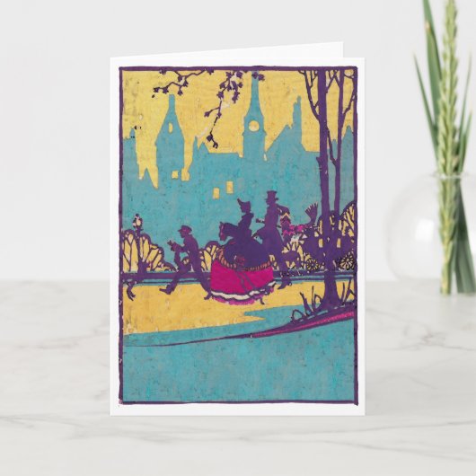 Ein Spaziergang durch den Park Feiertagskarte (Vorderseite)