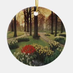 Ein Spaziergang durch den Park Keramikornament