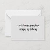 ein Spaziergang durch den Strand der Bewohner Mitteilungskarte (Rückseite)