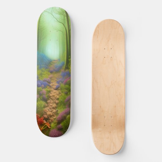 Ein Spaziergang durch den verzauberten Wald Skateboard (Vorderseite)