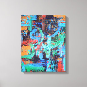 Ein Spaziergang durch den Wald Abstrakte Wabi Sabi Leinwanddruck