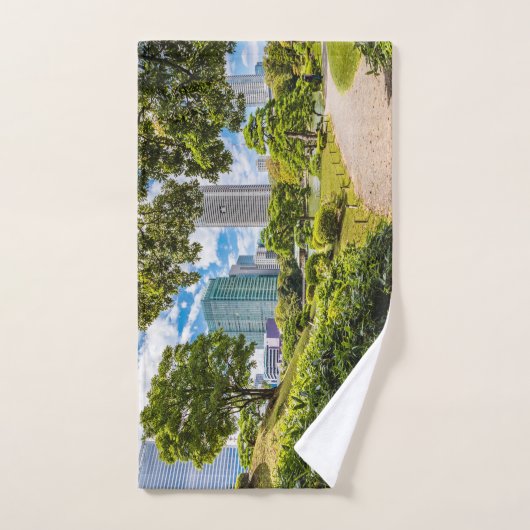 Ein Spaziergang durch die Hama Rikyu Gärten, Tokio Badhandtuch Set (Handtuch)