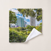 Ein Spaziergang durch die Hama Rikyu Gärten, Tokio Badhandtuch Set (Waschlappen)