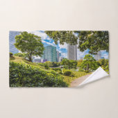 Ein Spaziergang durch die Hama Rikyu Gärten, Tokio Badhandtuch Set (Handtuch)