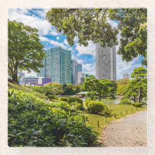 Ein Spaziergang durch die Hama Rikyu Gärten, Tokio Glasuntersetzer
