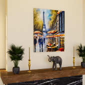 Ein Spaziergang durch die Pariser Leinwand Aquarel