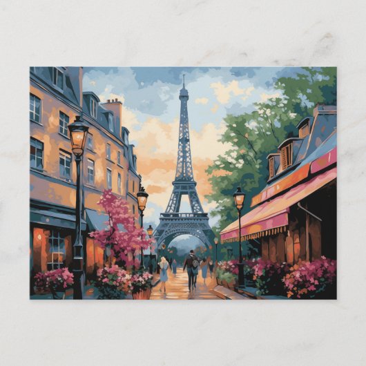 Ein Spaziergang durch die Stadt Paris Postkarte (Vorderseite)