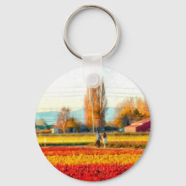 Ein Spaziergang durch Gold und rote Felsen Schlüsselanhänger