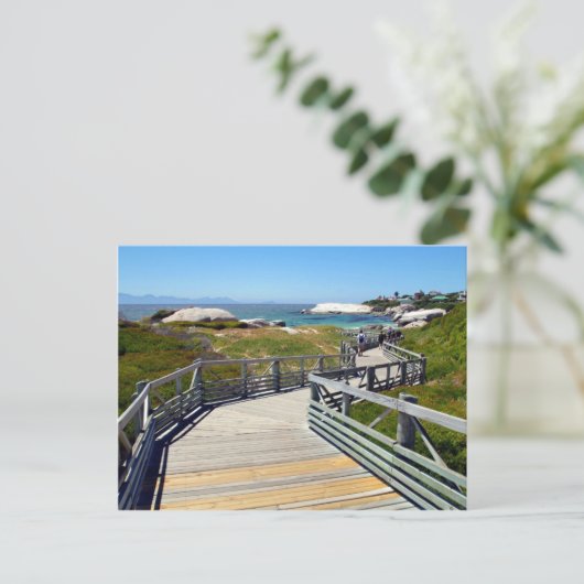Ein Spaziergang hinunter zum Boulders Beach, Südaf Postkarte (Stehend Vorderseite)