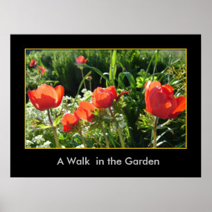 Ein Spaziergang im Garten Poster
