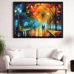 Ein Spaziergang im Park. Palettenmesser Ölgemälde. Leinwanddruck<br><div class="desc">Straßenbeleuchteter Spaziergang im Park. Palettenmesser Ölgemälde. Wall Art Impressionist Art Chill Poster Inspiration. Mit der Einführung unserer faszinierenden, limitierten Auflage Rainy Abend Stroll Palette Knife Oil Painting Digital Print Serie - eine aufregende Fusion von künstlerischer Meisterschaft und der atmosphärischen Anziehungskraft einer regnerischen Nacht. Unsere talentierten Künstler haben das Wesen, dass...</div>