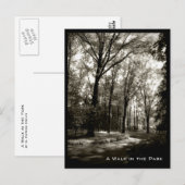 Ein Spaziergang im Park Postkarte (Vorne/Hinten)