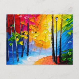 Ein Spaziergang im Park Postkarte