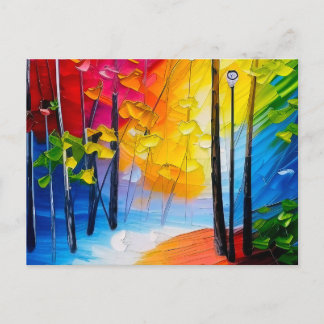 Ein Spaziergang im Park Postkarte