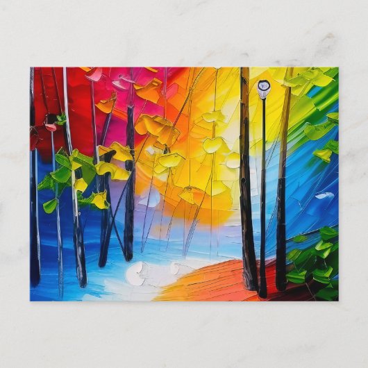 Ein Spaziergang im Park Postkarte (Vorderseite)