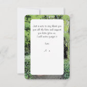 Ein Spaziergang im Wald Danke Karte (Rückseite)