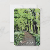 Ein Spaziergang im Wald Danke Karte (Vorderseite)