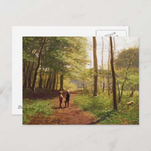 Ein Spaziergang im Wald Postkarte (Vorne/Hinten)