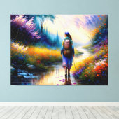 Ein Spaziergang in der Holzkunst Leinwanddruck (Insitu (Holzboden))