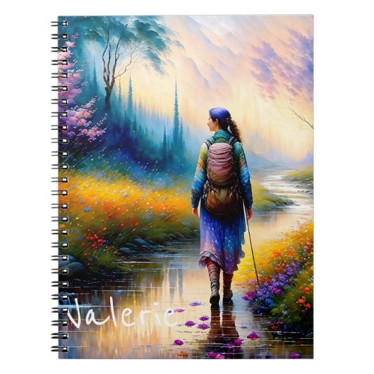 Ein Spaziergang in der Holzkunst Notizblock (Vorderseite)