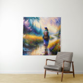 Ein Spaziergang in der Holzkunst Wandteppich (Beispiel)