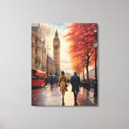 Ein Spaziergang in der Londoner Leinwand Poster Pr