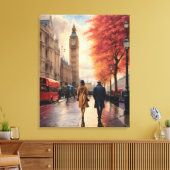 Ein Spaziergang in der Londoner Leinwand Poster Pr (Insitu (Wohnzimmer))