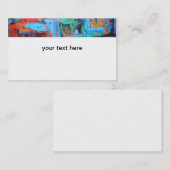 Ein Spaziergang in der waldhandbemalten Abstrakten Visitenkarte (Vorne/Hinten)