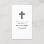 Ein Spaziergang in die Light Serenity Prayer Card Visitenkarte (Rückseite)