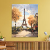 Ein Spaziergang in Paris Leinwand Poster drucken (Insitu (Wohnzimmer))