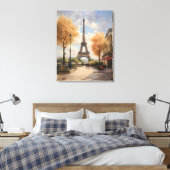 Ein Spaziergang in Paris Leinwand Poster drucken (Insitu (Schlafzimmer))