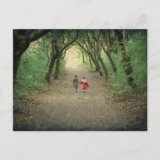 Ein Spaziergang mit der Postkarte des Parks (Vorderseite)