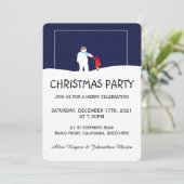 Ein Spaziergang mit der Weihnachtszeit des Schneem Einladung (Stehend Vorderseite)