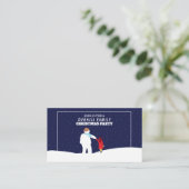 Ein Spaziergang mit Snowman, Weihnachts-Party-Tick Begleitkarte (Stehend Vorderseite)