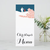 Ein Spaziergang mit Snowman-Weihnachtsmenü Menükarte (Stehend Vorderseite)