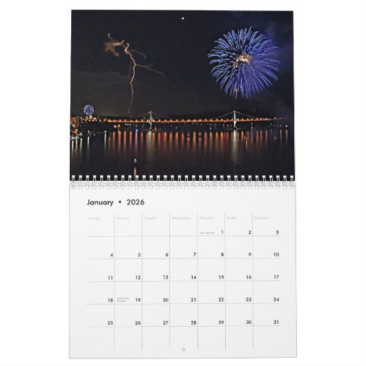 Ein Spaziergang über den Hudson Kalender (Jan 2026)