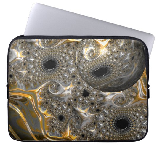 Ein spektakuläres Ballett in der Silber- und Gold- Laptopschutzhülle (Vorderseite)