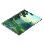 Ein spektakuläres Tal eingebettet in den Pinienwal Notizblock (Linke Seite)